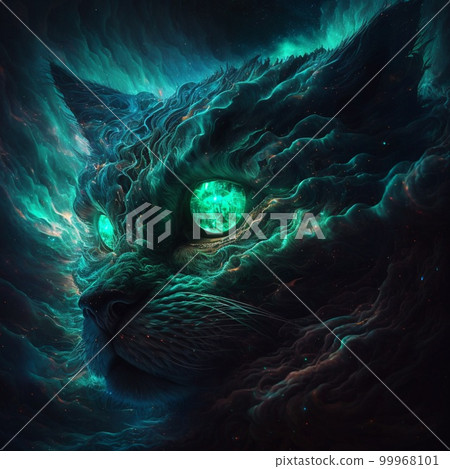A celestial beast created from a magical malachite, generative AI A celestial beast created from a magical malachite, generative AI 99968101