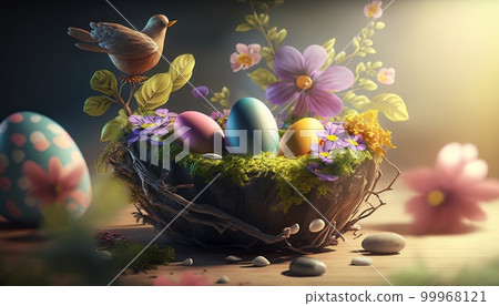 Easter illustration cinematic composition, cinematic high detail Easter illustration cinematic composition, cinematic high detail 99968121