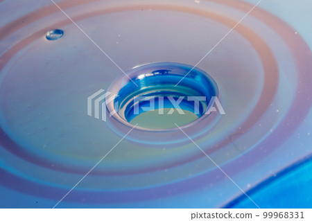 Hole in plastic bottle of cosmetic. Hole in plastic bottle of cosmetic. 99968331