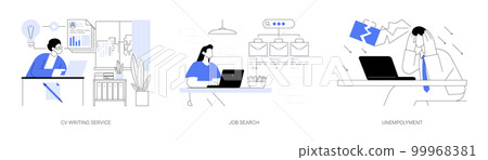 Headhunting agency abstract concept vector illustrations. 99968381