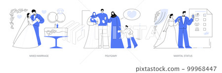 Legal status abstract concept vector illustrations. Legal status abstract concept vector illustrations. 99968447