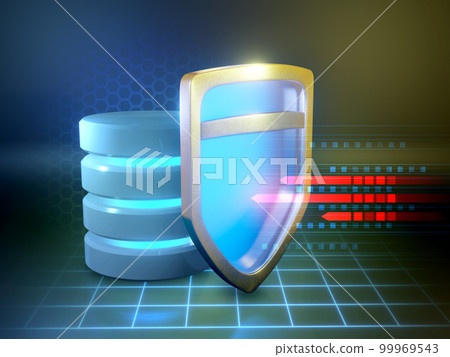 Shield protecting a database Shield protecting a database 99969543