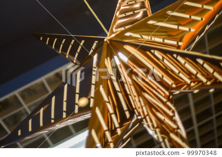 lighting unit made in the form of a large gold star in the art Nouveau style, the yellow light in the slots, 1 light source 99970348