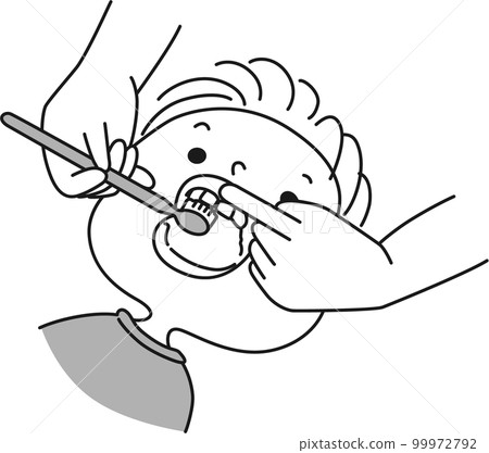 Finish polishing Mouth toothpaste_monochrome 99972792