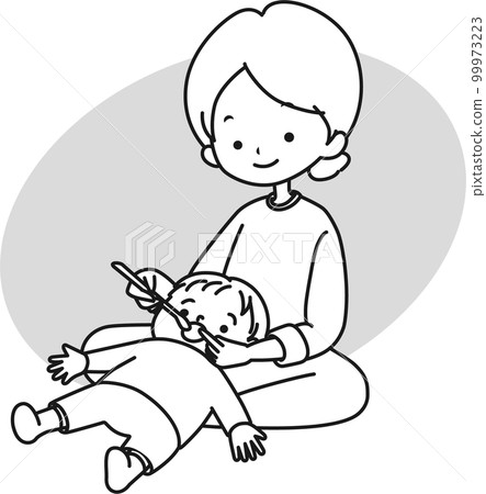 Finish polishing Posture mother and child toothpaste _ monochrome (gray background) 99973223