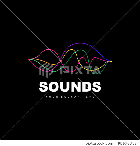 Sound Wave Logo, Equalizer Design, Music Wave Vibration, Simple Vector Icon With Line Style Sound Wave Logo, Equalizer Design, Music Wave Vibration, Simple Vector Icon With Line Style 99976315