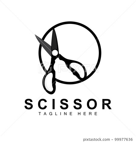 Scissors Logo Design, Barbershop Shaver Vector, Babershop Scissors Brand Illustration Scissors Logo Design, Barbershop Shaver Vector, Babershop Scissors Brand Illustration 99977636