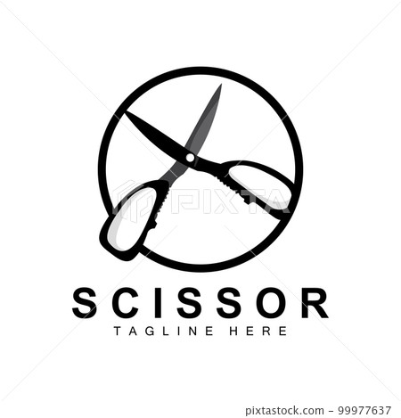 Scissors Logo Design, Barbershop Shaver Vector, Babershop Scissors Brand Illustration Scissors Logo Design, Barbershop Shaver Vector, Babershop Scissors Brand Illustration 99977637