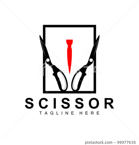 Scissors Logo Design, Barbershop Shaver Vector, Babershop Scissors Brand Illustration Scissors Logo Design, Barbershop Shaver Vector, Babershop Scissors Brand Illustration 99977638