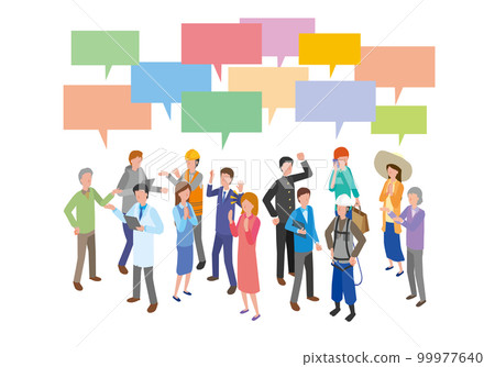 people giving their opinion 99977640