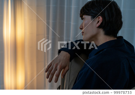man thinking at night 99978733