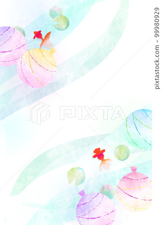  Summer greetings goldfish summer background 99980929