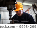 engineer checking auto parts in factory 99984299