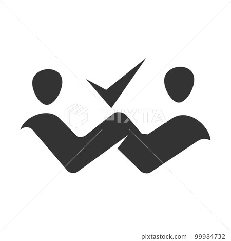 Deal people logo template Icon Illustration Brand Identity.Isolated and flat illustration. Vector graphic 99984732
