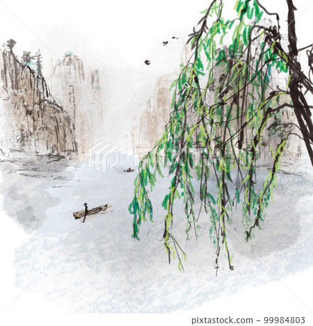 Oriental Painting Landscape Painting Classical Illustration Emotional Painting Mountain Superb View Sensibility 99984803