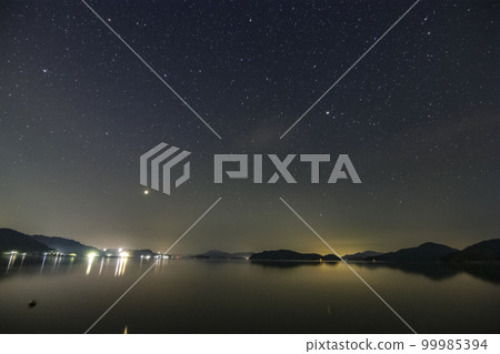 火星和木星在瀨戶內的夏季星空升起 99985394