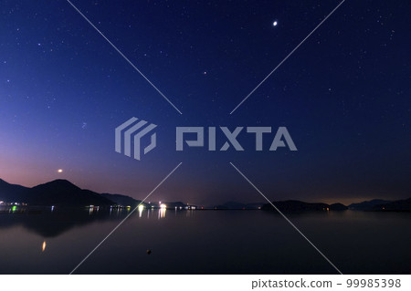 Setouchi Summer Starscape Twilight Sky Planetary Alignment 99985398