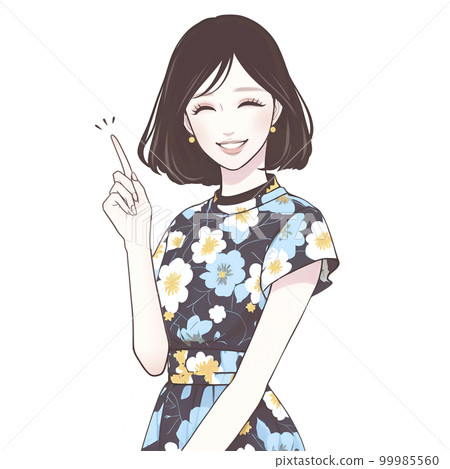 女性插畫素材 99985560