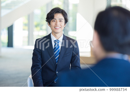 Job Hunting Man undergoing an interview Filming cooperation "LINK FOREST" 99988734