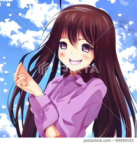 AI創作，可愛，美少女，微笑 99990583