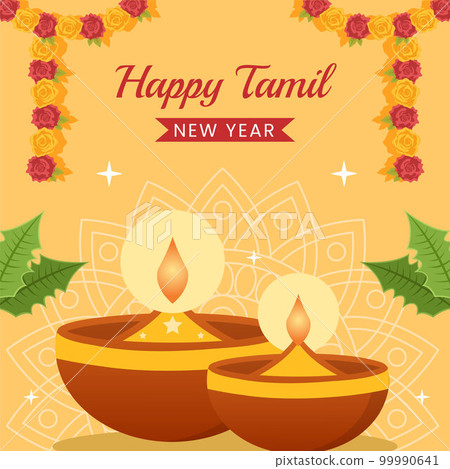 Happy Tamil New Year Social Media Background Illustration Cartoon Hand Drawn Templates Happy Tamil New Year Social Media Background Illustration Cartoon Hand Drawn Templates 99990641