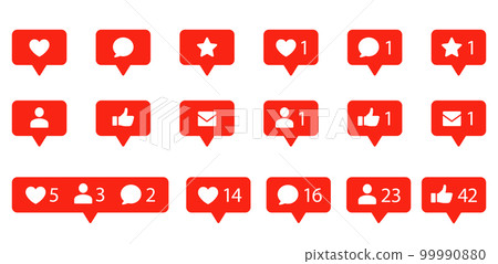 sns app icon material set 99990880