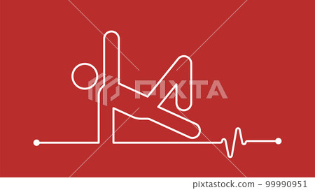Side plank yoga pose exercise cardiogram simple icon sign background Side plank yoga pose exercise cardiogram simple icon sign background 99990951