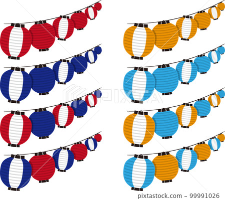 燈籠對角線花環設置沒有字母 99991026