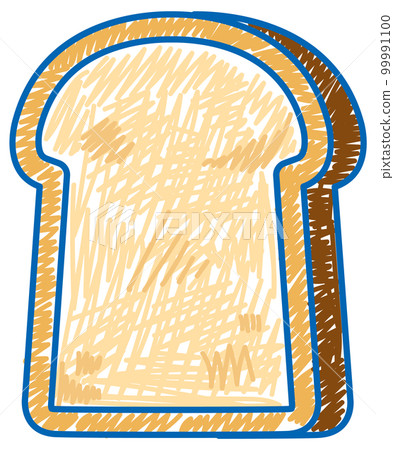 Bread in pencil colour sketch simple style 99991100
