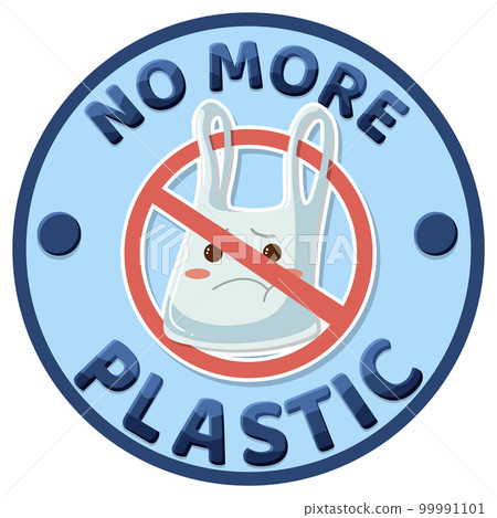 No more plastic logo banner design 99991101