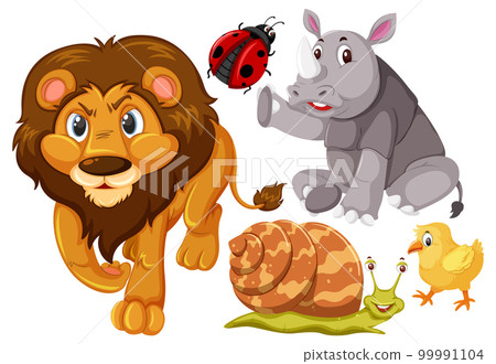 Set of cute animals cartoon character 99991104