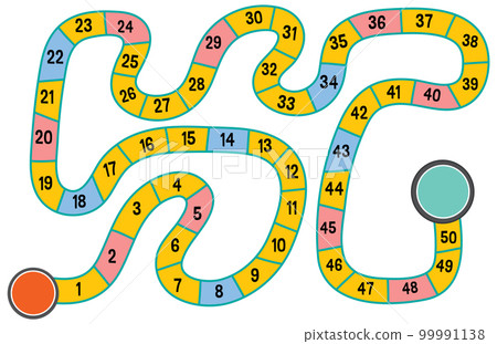 Simple board game template for children 99991138