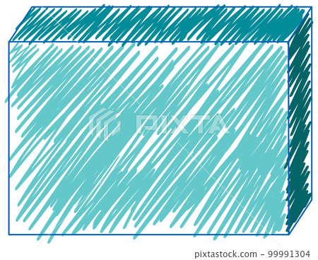 Rectangular prism pencil colour child scribble style Rectangular prism pencil colour child scribble style 99991304