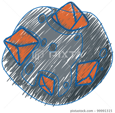 Planet pencil colour child scribble style Planet pencil colour child scribble style 99991315
