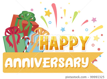 Happy Anniversary message for banner or poster design Happy Anniversary message for banner or poster design 99991325