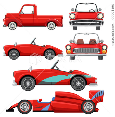 Set of car isolated 99991360