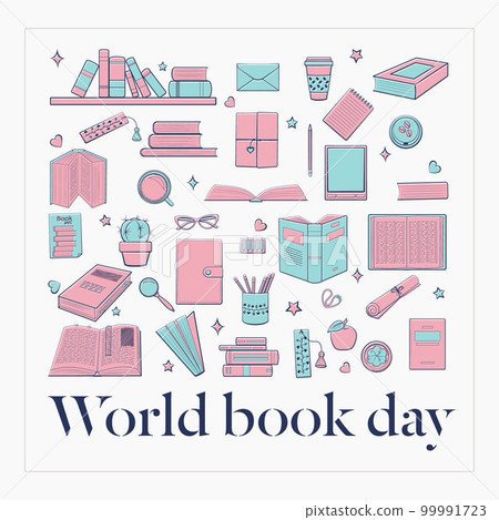 World Book Day pink blue World Book Day pink blue 99991723