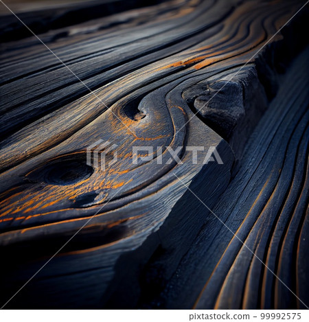Shou Sugi Ban wood surface abstract background. Decorative timber panels closeup, detailed wooden texture. Natural vintage wood material abstract pattern. 99992575