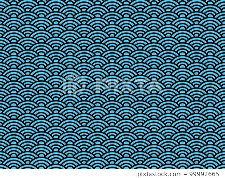 Japanese retro wave pattern Japanese retro wave pattern 99992665
