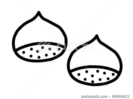 栗子手繪插畫單色 栗子手繪插畫單色 99993622