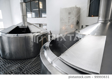 beer production plant. interior of modern technological brewery 99993631