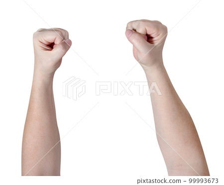 fists handful strong  isolated on white background,clipping path 99993673