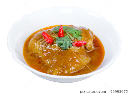 Chicken massaman curry isolated Chicken massaman curry isolated 99993675