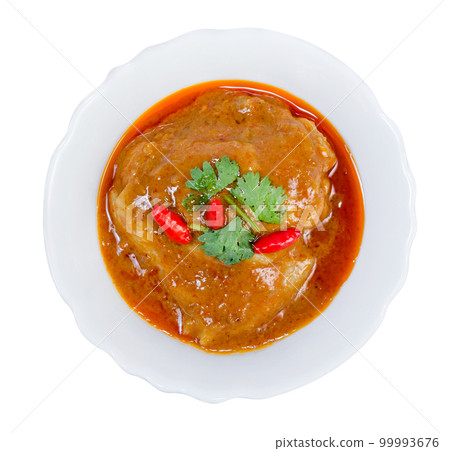 Chicken massaman curry isolated 99993676