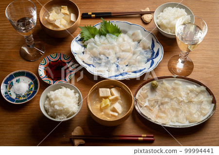 Wild flounder sashimi set meal 99994441