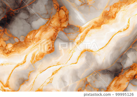 White marble with with gold and fire orange opal surface abstract background. Decorative acrylic paint pouring rock marble texture. Horizontal natural orange and gold abstract pattern. White marble with with gold and fire orange opal surface abstract background. Decorative acrylic paint pouring rock marble texture. Horizontal natural orange and gold abstract pattern. 99995126