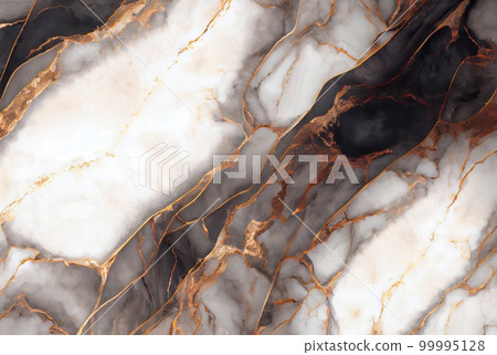 White marble with with gold and copper metal veins surface abstract background. Decorative acrylic paint pouring rock marble texture. Horizontal natural copper and gold abstract pattern. White marble with with gold and copper metal veins surface abstract background. Decorative acrylic paint pouring rock marble texture. Horizontal natural copper and gold abstract pattern. 99995128