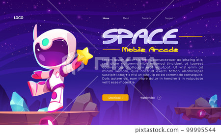 Astronaut in space on alien planet landscape 99995544