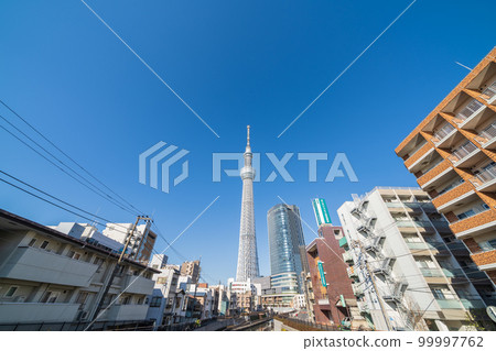 "Tokyo" facing Tokyo Sky Tree from Jukkenbashi 99997762