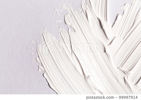 Paint brush stroke over the white paper 99997914